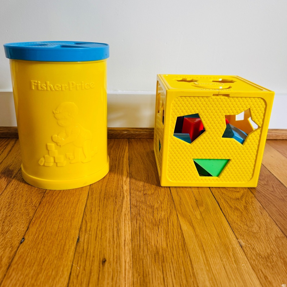 Vintage Fisher Price Babys First Blocks 1977 & Playskool Form Fitter Sorter Set